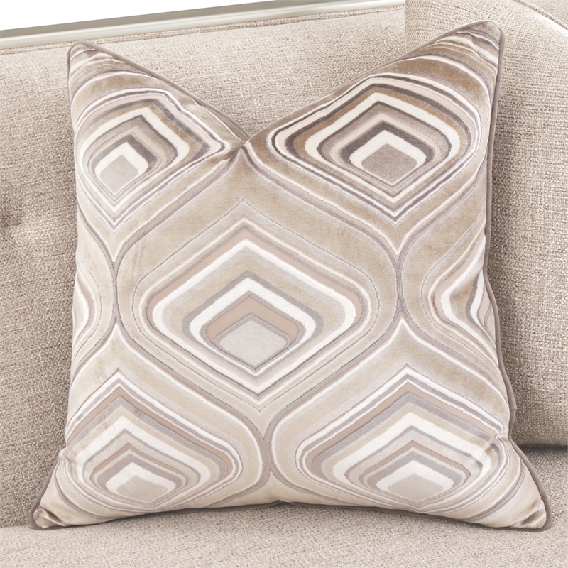 Michael Amini Camden Court Sofa - Natural Flax/Platinum