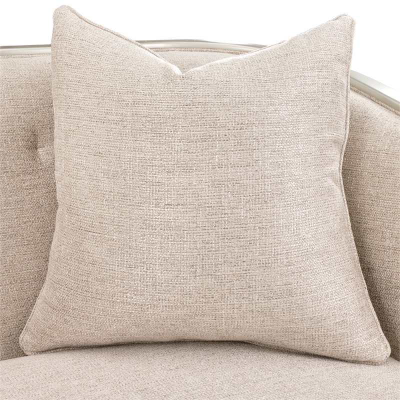 Michael Amini Camden Court Sofa - Natural Flax/Platinum