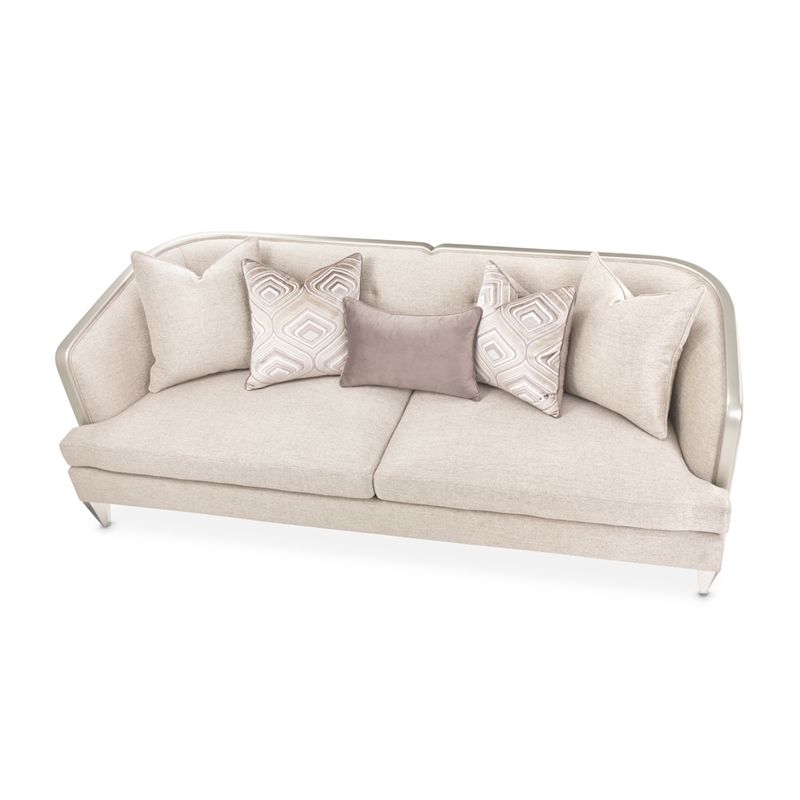 Michael Amini Camden Court Sofa - Natural Flax/Platinum