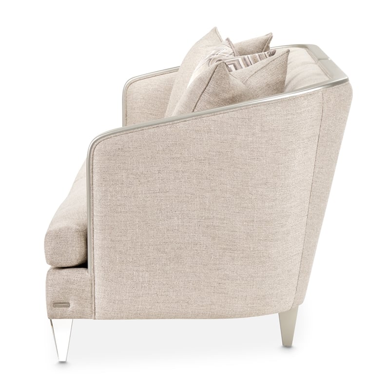Michael Amini Camden Court Sofa - Natural Flax/Platinum