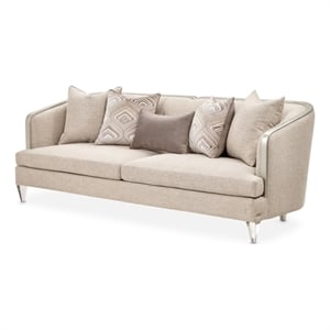 Michael Amini Camden Court Sofa - Natural Flax/Platinum