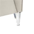 Michael Amini Linea Matching Accent Chair - Metallic/Silver Mist