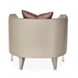 Michael Amini Linea Matching Accent Chair - Metallic/Silver Mist