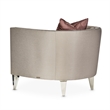 Michael Amini Linea Matching Accent Chair - Metallic/Silver Mist