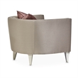 Michael Amini Linea Matching Accent Chair - Metallic/Silver Mist