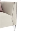 Michael Amini Linea Matching Accent Chair - Metallic/Silver Mist