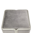 Michael Amini Linea Velvet Ottoman - Gray Pearl/Silver Mist