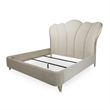 Villa Cherie Cal. King Channel Tufted Velvet Bed - Caramel