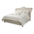 Villa Cherie Cal. King Channel Tufted Velvet Bed - Caramel