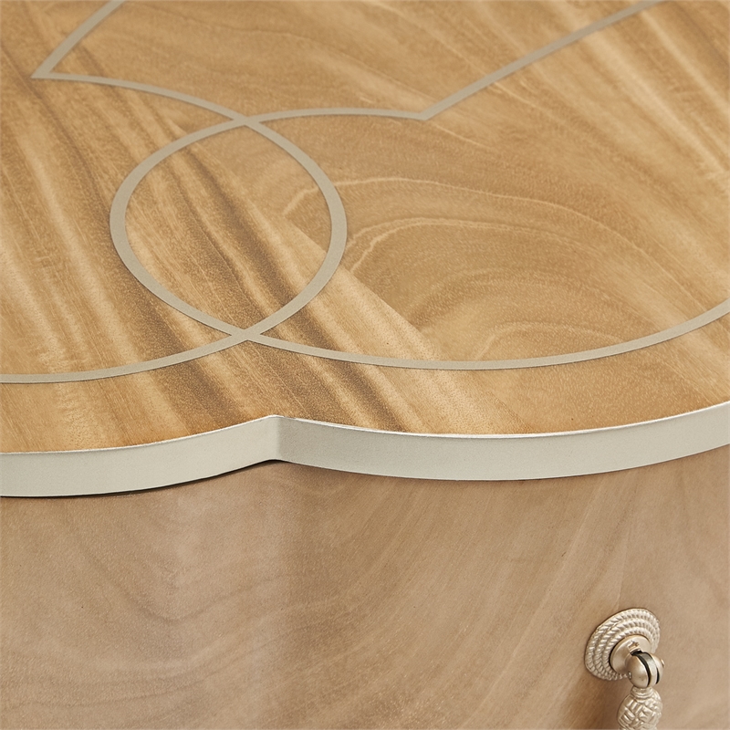 Michael Amini Villa Cherie Vanity with Mirror - Caramel