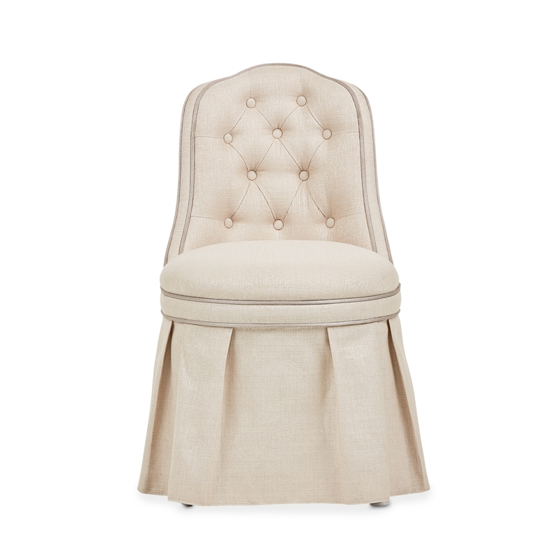 Michael Amini Villa Cherie Vanity Set with Mirror & Chair - Caramel