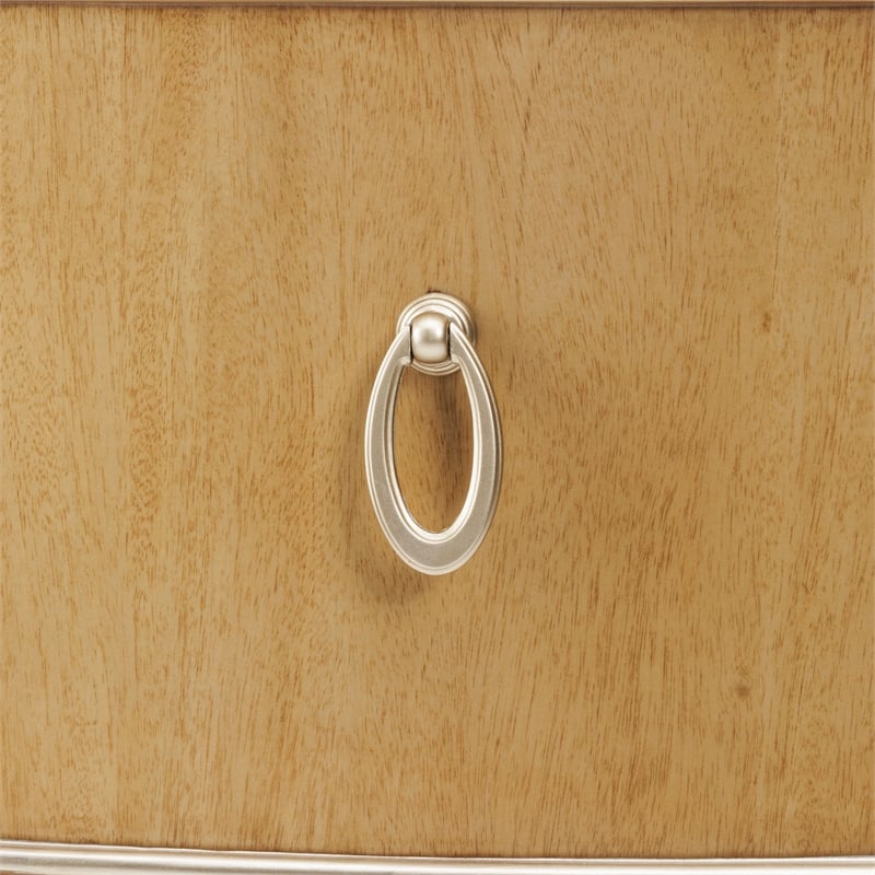 Michael Amini Villa Cherie Wood & Marble Nightstand - Caramel