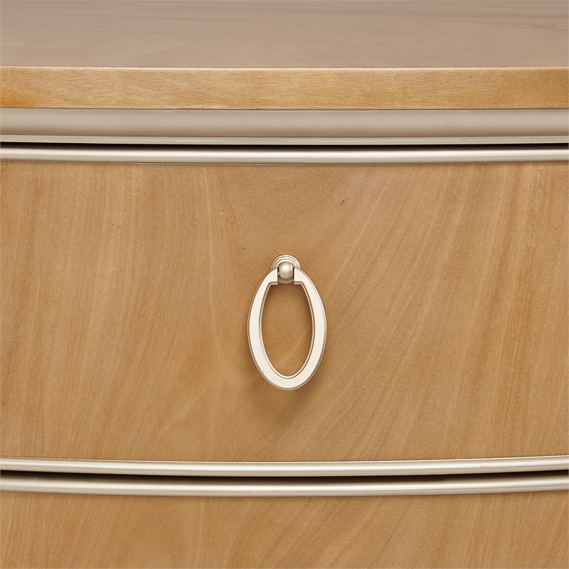 Michael Amini Villa Cherie Wood Highboy Chest - Caramel