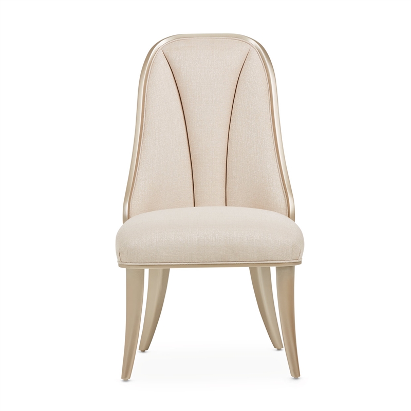 Michael Amini Villa Cherie Wood & Fabric Dining Side Chair - Caramel (Set of 2)