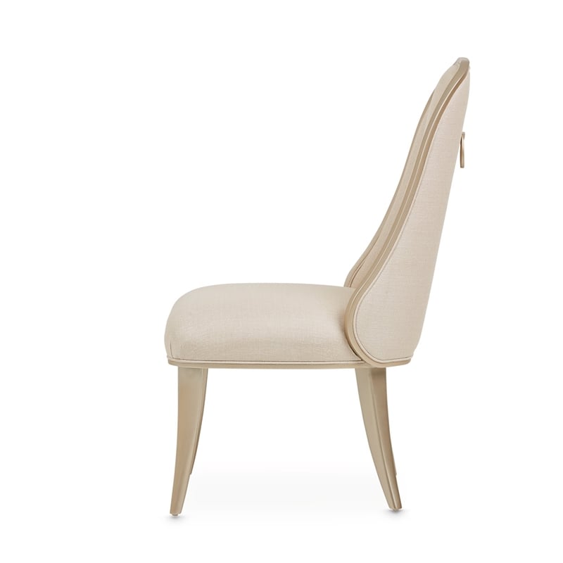 Michael Amini Villa Cherie Wood & Fabric Dining Side Chair - Caramel (Set of 2)