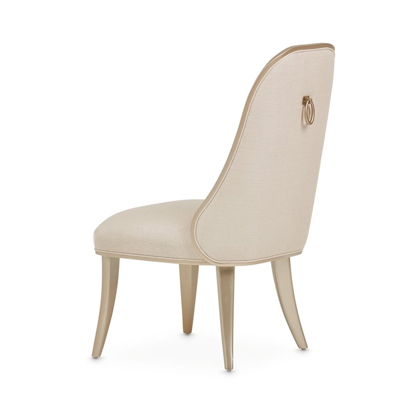 Michael Amini Villa Cherie Wood & Fabric Dining Side Chair - Caramel (Set of 2)