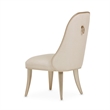 Michael Amini Villa Cherie Wood & Fabric Dining Side Chair - Caramel (Set of 2)