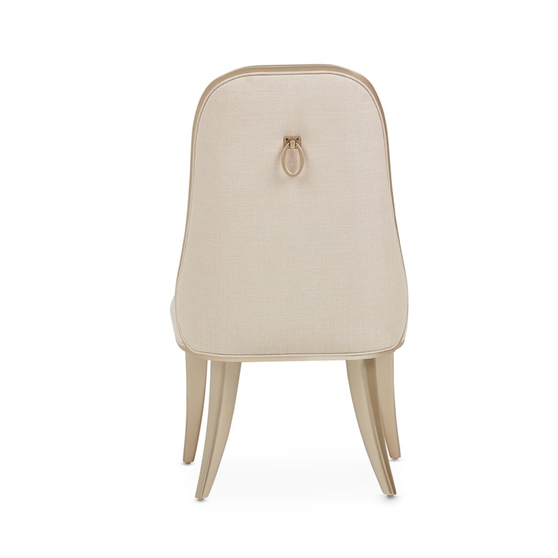 Michael Amini Villa Cherie Wood & Fabric Dining Side Chair - Caramel (Set of 2)