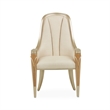 Michael Amini Villa Cherie Wood & Fabric Dining Arm Chair - Caramel