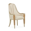 Michael Amini Villa Cherie Wood & Fabric Dining Arm Chair - Caramel