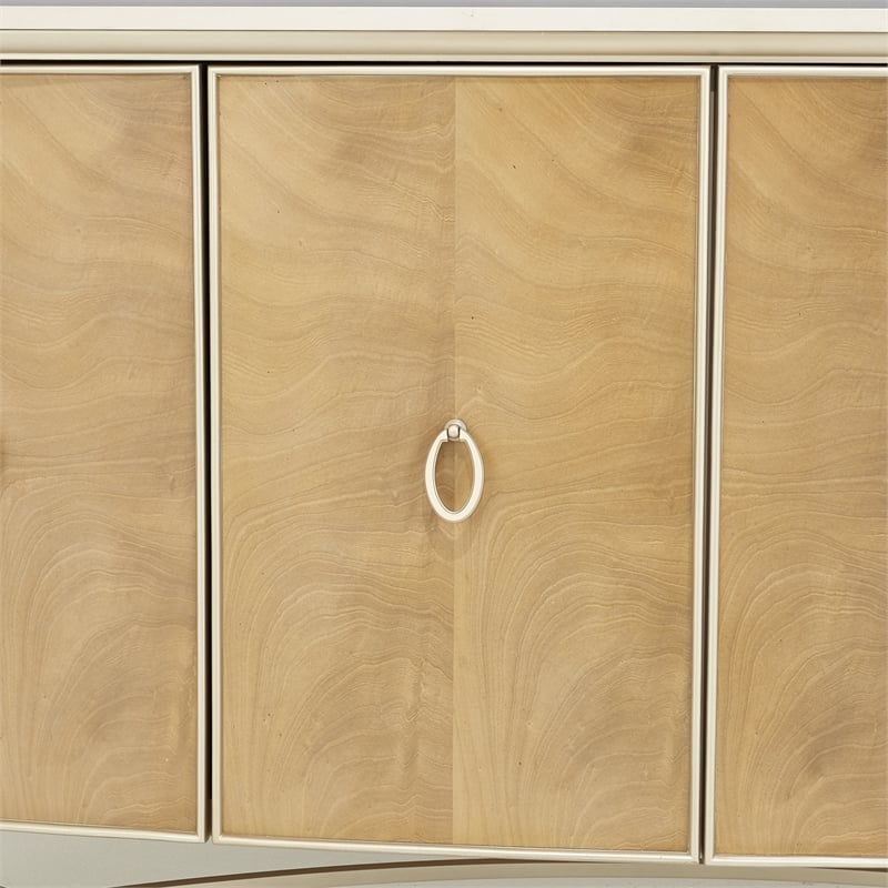 Michael Amini Villa Cherie Wood & Marble Sideboard - Caramel