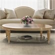 Michael Amini Villa Cherie Wood Oval Cocktail Table - Caramel