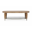 Michael Amini Villa Cherie Wood Oval Cocktail Table - Caramel