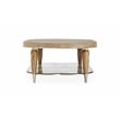 Michael Amini Villa Cherie Wood Oval Cocktail Table - Caramel