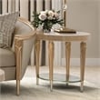 Michael Amini Villa Cherie Wood & Glass End Table - Caramel