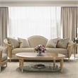 Michael Amini Villa Cherie Sofa - Pearl/Caramel