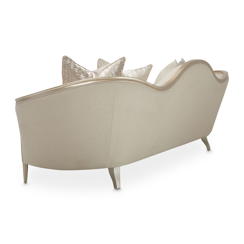Michael Amini Villa Cherie Sofa - Pearl/Caramel