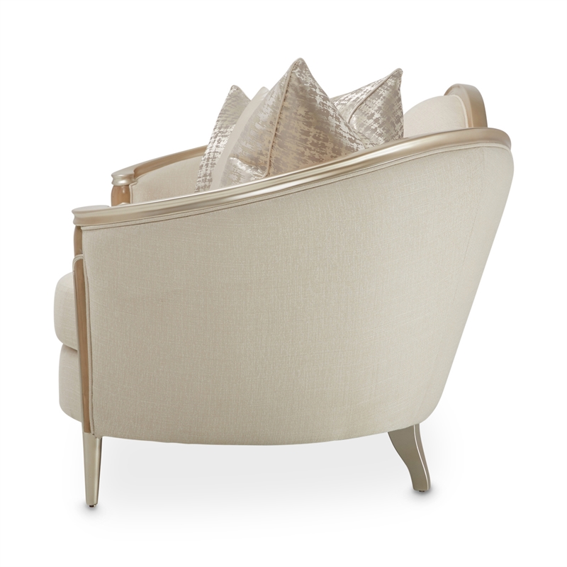 Michael Amini Villa Cherie Sofa - Pearl/Caramel