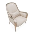 Michael Amini Villa Cherie Accent Chair - Pearl Fabric/Caramel