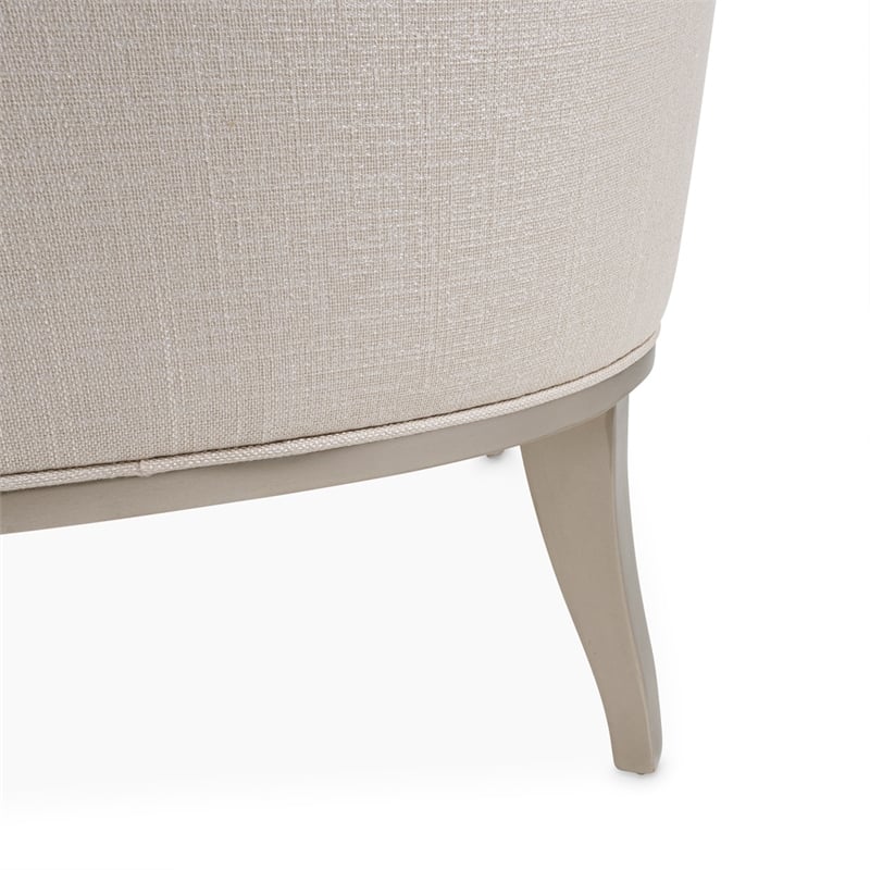 Michael Amini Villa Cherie Accent Chair - Pearl Fabric/Caramel
