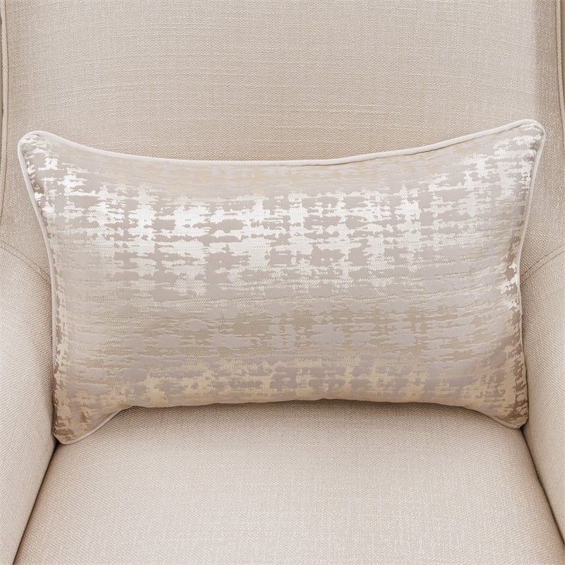 Michael Amini Villa Cherie Accent Chair - Pearl Fabric/Caramel