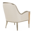 Michael Amini Villa Cherie Accent Chair - Pearl Fabric/Caramel