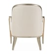 Michael Amini Villa Cherie Accent Chair - Pearl Fabric/Caramel