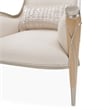Michael Amini Villa Cherie Accent Chair - Pearl Fabric/Caramel