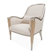 Michael Amini Villa Cherie Accent Chair - Pearl Fabric/Caramel