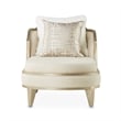 Michael Amini Villa Cherie Chaise - Pearl/Caramel