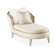 Michael Amini Villa Cherie Chaise - Pearl/Caramel