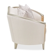 Michael Amini Villa Cherie Loveseat - Pearl Fabric/Caramel