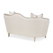 Michael Amini Villa Cherie Loveseat - Pearl Fabric/Caramel