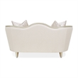 Michael Amini Villa Cherie Loveseat - Pearl Fabric/Caramel