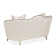 Michael Amini Villa Cherie Loveseat - Pearl Fabric/Caramel