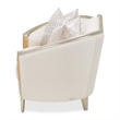 Michael Amini Villa Cherie Loveseat - Pearl Fabric/Caramel