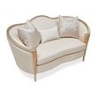 Michael Amini Villa Cherie Loveseat - Pearl Fabric/Caramel