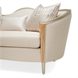 Michael Amini Villa Cherie Loveseat - Pearl Fabric/Caramel