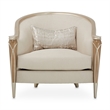 Michael Amini Villa Cherie Matching Chair - Pearl/Caramel