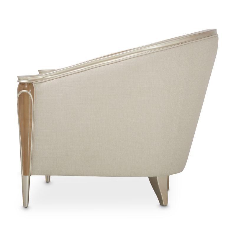 Michael Amini Villa Cherie Matching Chair - Pearl/Caramel